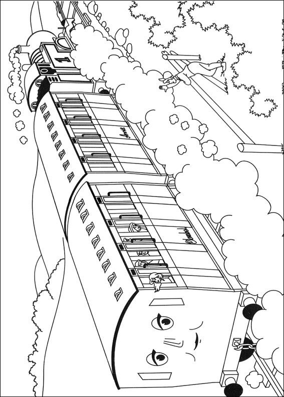 Kids-n-fun.de | Malvorlage Thomas die kleine Lokomotive Thomas die